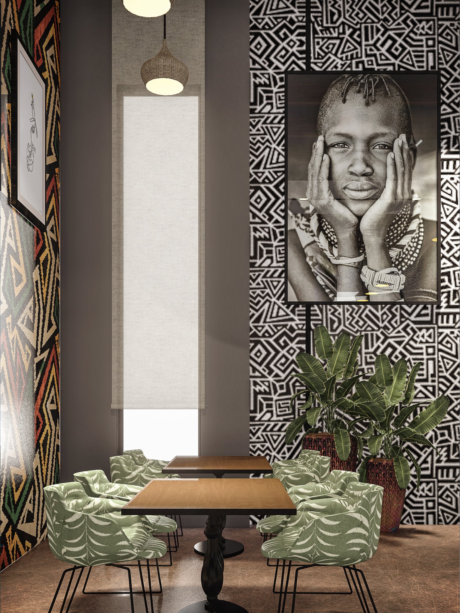 African Restaurant dining area